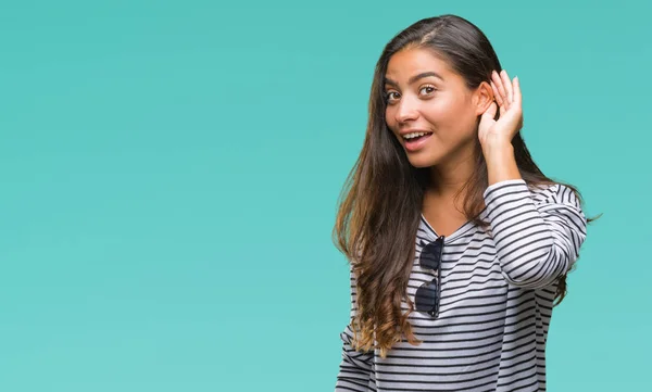 Joven Mujer Árabe Hermosa Con Gafas Sol Sobre Fondo Aislado —  Fotos de Stock