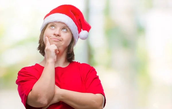 Jonge Volwassen Vrouw Met Het Syndroom Van Kerstmuts Dragen Geïsoleerd — Stockfoto