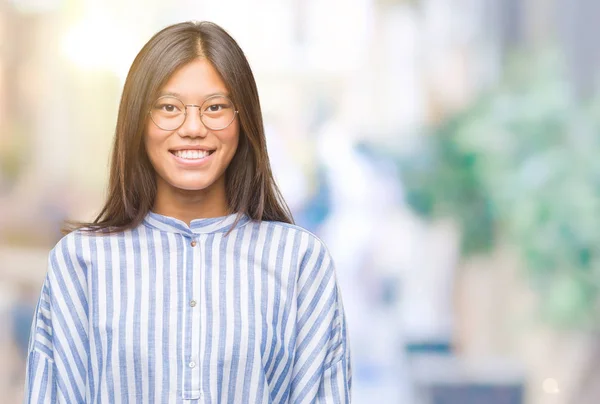 Young Asian Woman Isolated Background Happy Cool Smile Face Lucky — Stock Photo, Image