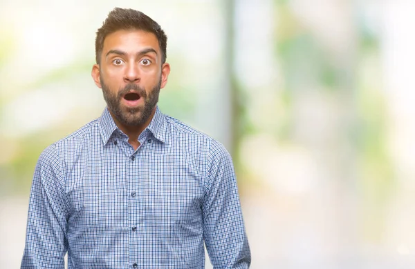 Hombre Hispano Adulto Sobre Fondo Aislado Asustado Sorprendido Con Expresión — Foto de Stock