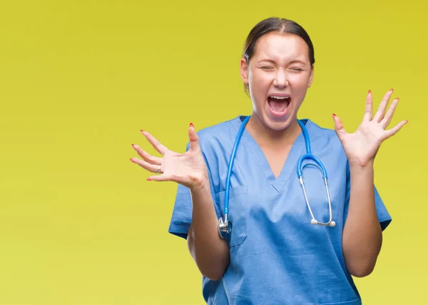 Young Caucasian Doctor Woman Wearing Medical Uniform Isolated Background Celebrating — Stock Photo, Image