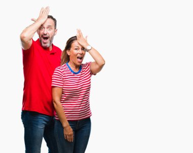 Orta yaş İspanyol iki izole arka kafa üzerinde el ile sürpriz aşkı için hata, sonra hata hatırlıyorum. Unuttum, kötü bellek kavramı.