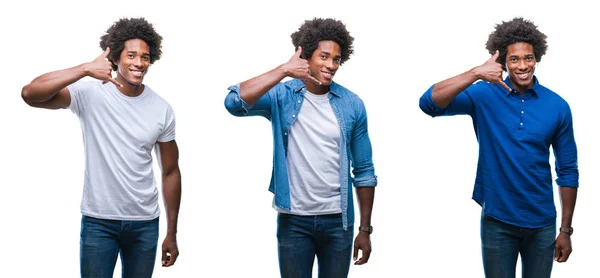 Collage Afroamericano Giovane Uomo Senza Camicia Uomo Affari Sfondo Isolato — Foto Stock