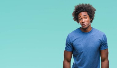 İzole arka plan üzerinde Afro Amerikalı adam depresif ve kızgın ve korkmuş ağlıyor sıkıntı için endişeleniyorum. Üzgün ifade.