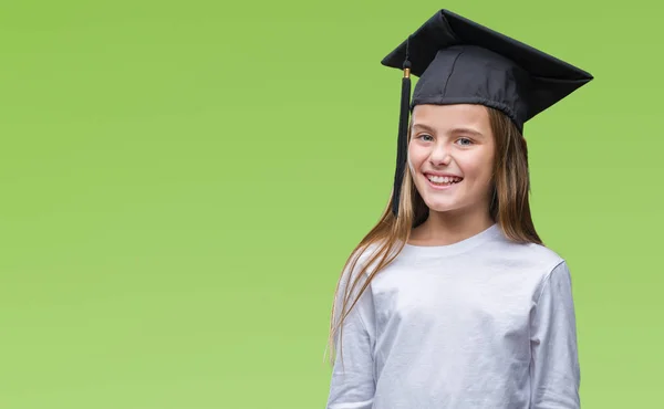 Young Beautiful Girl Wearing Graduate Cap Isolated Background Happy Cool — Stock Photo, Image