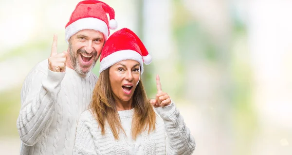 스페인 성공적인 아이디어를 가리키는 손가락에 크리스마스 모자를 — 스톡 사진
