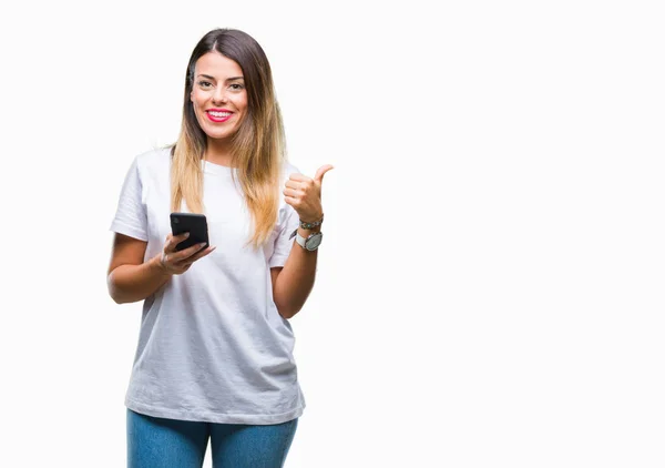 Jeune Belle Femme Avec Smartphone — Photo