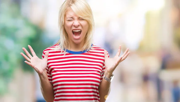 Young Beautiful Blonde Woman Isolated Background Celebrating Mad Crazy Success — Stock Photo, Image