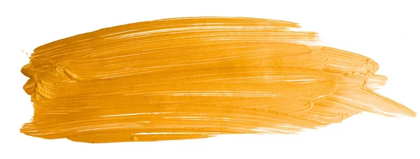 Pintura Pincel Natal Dourado Sobre Fundo Isolado — Fotografia de Stock