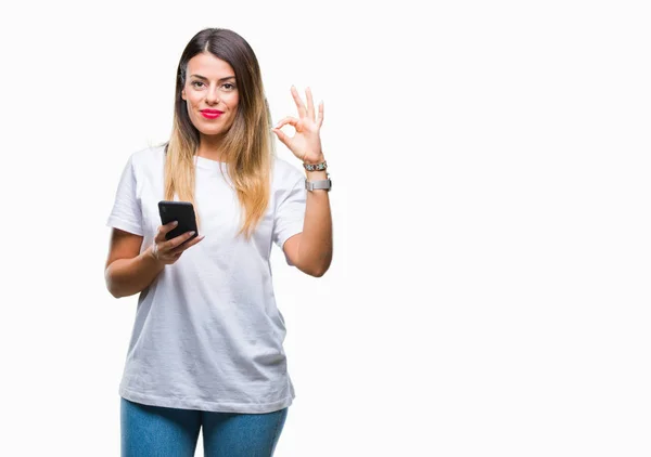 Jeune Belle Femme Avec Smartphone — Photo