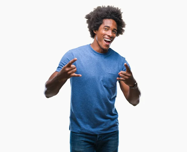 Homem Afro Americano Sobre Fundo Isolado Gritando Com Expressão Louca — Fotografia de Stock