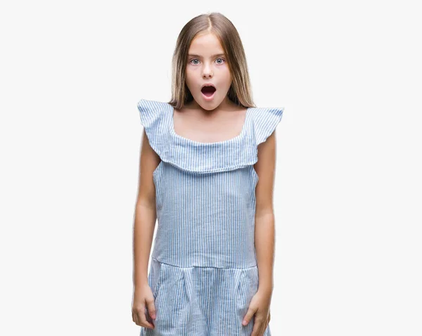 Young Beautiful Girl Isolated Background Afraid Shocked Surprise Expression Fear — Stock Photo, Image