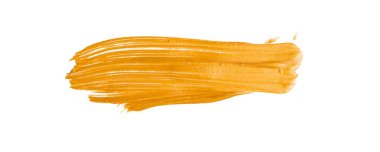 Altın christmas fırça darbesi izole arka plan üzerinde boya