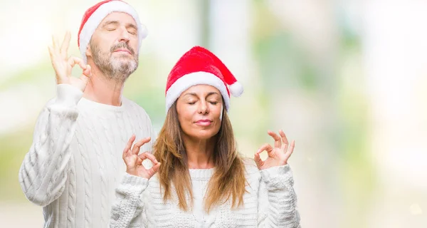 스페인 크리스마스 모자를 휴식과 손가락으로 제스처를 눈으로 — 스톡 사진