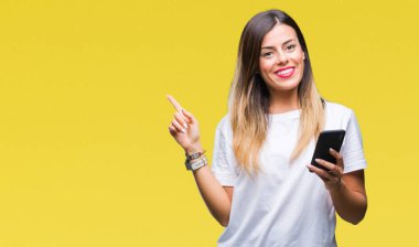 Genç güzel kadın ile smartphone 