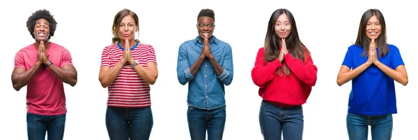 Zusammensetzung Einer Afrikanisch Amerikanischen Hispanischen Und Chinesischen Gruppe Von Menschen — Stockfoto