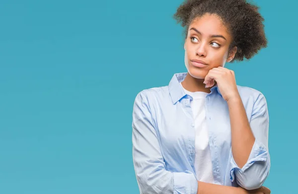 Unga Afro Amerikansk Kvinna Över Isolerade Bakgrund Med Hand Hakan — Stockfoto