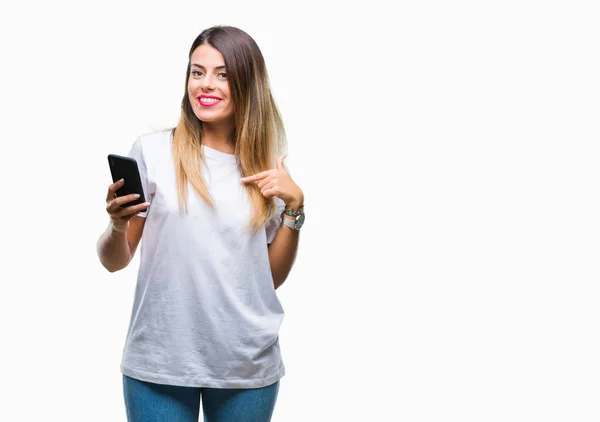 Jonge Mooie Vrouw Met Smartphone — Stockfoto