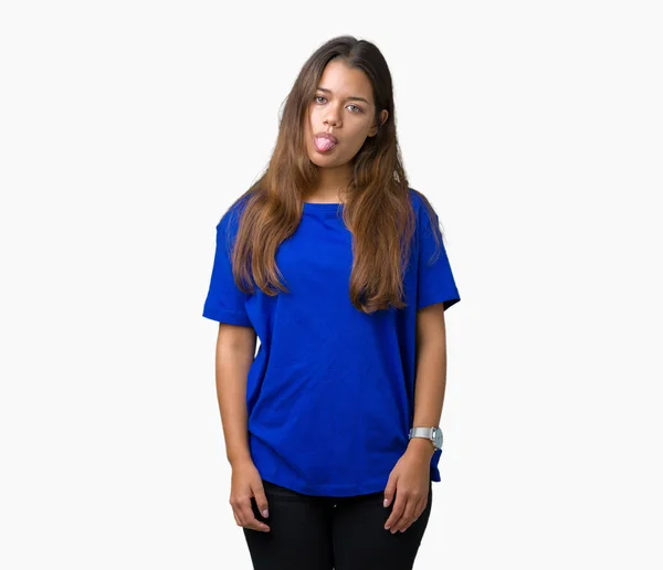 절연된 파란색 티셔츠를 밖으로 표현을 — 스톡 사진