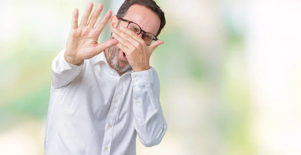 Guapo Mediana Edad Elegante Hombre Negocios Senior Con Gafas Sobre —  Fotos de Stock