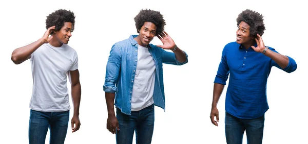Kolaj Afrikalı Amerikalı Genç Gömleksiz Adam Adamı Üzerinde Arka Plan — Stok fotoğraf