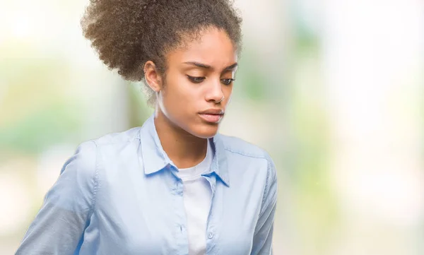 Giovane Donna Afro Americana Sfondo Isolato Con Mano Sullo Stomaco — Foto Stock