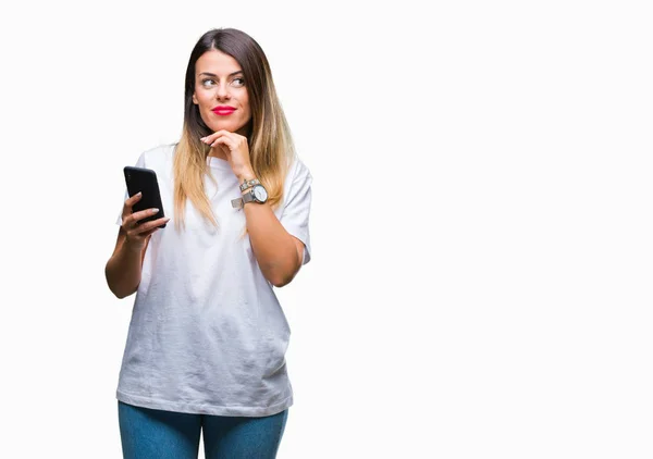 Jonge Mooie Vrouw Met Smartphone — Stockfoto