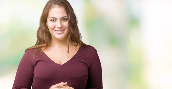 Schöne Und Attraktive Size Junge Frau Die Ein Kleid Über — Stockfoto