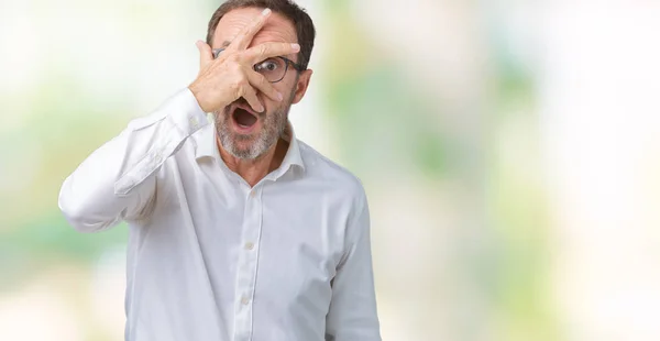 Bello Uomo Affari Anziano Mezza Età Elegante Che Indossa Occhiali — Foto Stock