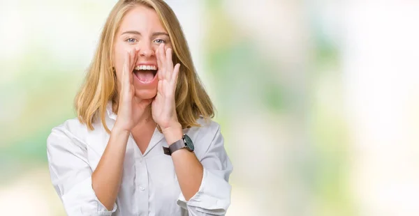 Mooie Jonge Vrouw Bril Geïsoleerde Achtergrond Glimlachend Positieve Doen Teken — Stockfoto