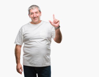 Başarılı fikirle parmağı yukarıyı izole arka plan üzerinde yakışıklı komuta sizde. Çıktıktan ve mutlu. Bir numara.