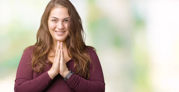 Bonita Atraente Size Jovem Mulher Vestindo Vestido Sobre Fundo Isolado — Fotografia de Stock