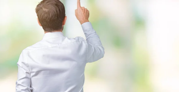 Knappe Middenleeftijd Elegante Senior Business Man Dragen Bril Geïsoleerde Achtergrond — Stockfoto