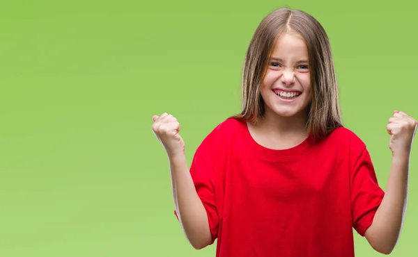 Giovane Bella Ragazza Sfondo Isolato Che Celebra Sorpreso Stupito Successo — Foto Stock