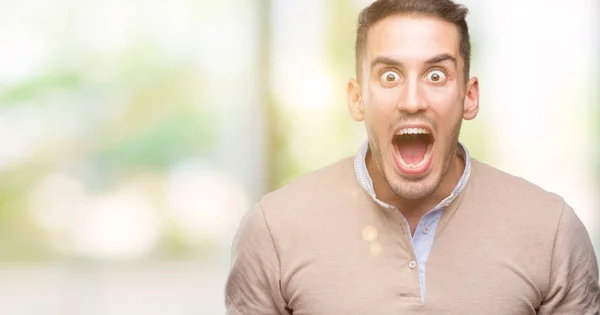 Handsome Young Man Very Happy Excited Winner Expression Celebrating Victory — Stock Photo, Image