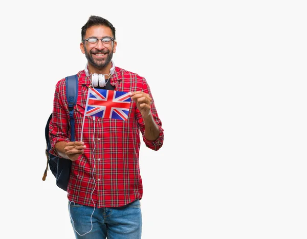 Pro Dospělé Hispánský Studentů Muž Který Držel Pas Spojeného Království — Stock fotografie