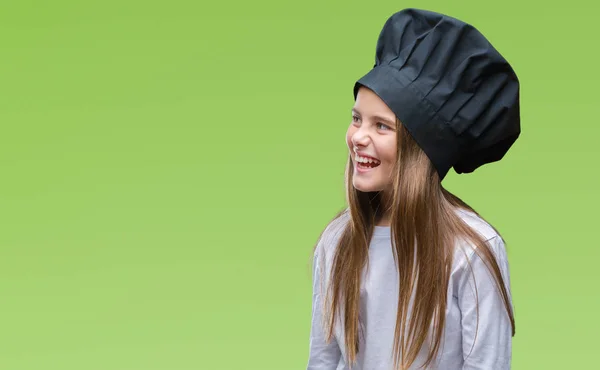 Joven Chica Hermosa Con Uniforme Sombrero Chef Sobre Fondo Aislado — Foto de Stock