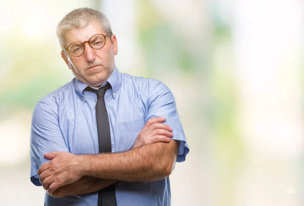 Handsome Senior Business Man Isolated Background Skeptic Nervous Disapproving Expression — Stock Photo, Image