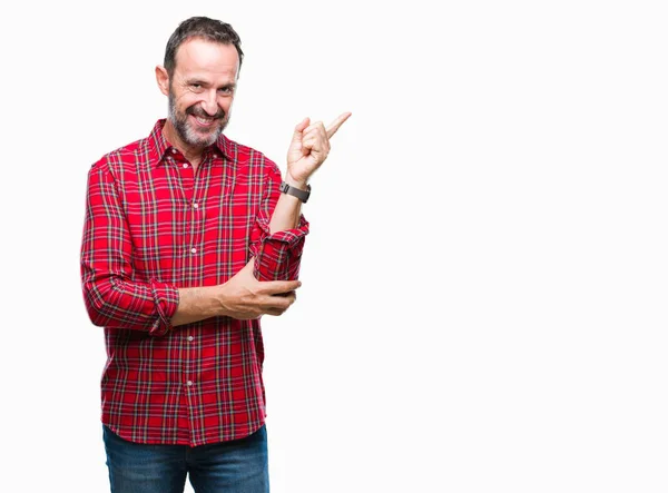 Reifer Älterer Mann Mittleren Alters Mit Einem Breiten Lächeln Gesicht — Stockfoto