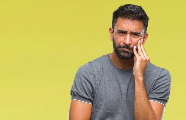 Adult Hispanic Man Isolated Background Thinking Looking Tired Bored Depression — Stock Photo, Image