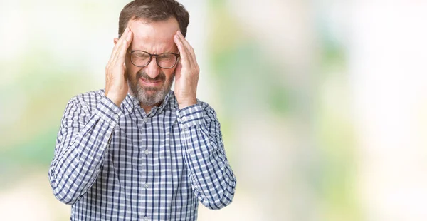 Guapo Mediana Edad Elegante Hombre Negocios Senior Con Gafas Sobre —  Fotos de Stock