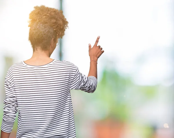 Bella Giovane Donna Afro Americana Che Indossa Occhiali Sfondo Isolato — Foto Stock