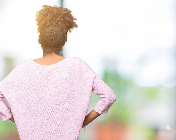 Bella Giovane Donna Afro Americana Che Indossa Occhiali Sfondo Isolato — Foto Stock