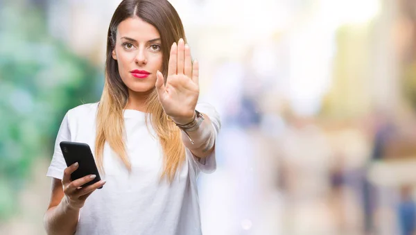 Mujer Hermosa Joven Con Teléfono Inteligente —  Fotos de Stock