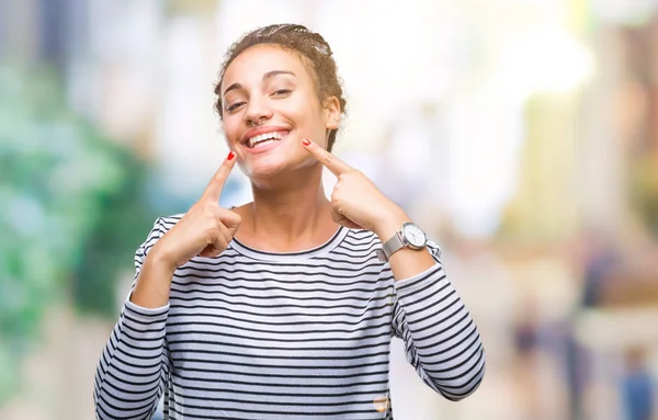 Giovane Capelli Intrecciati Ragazza Afroamericana Indossa Maglione Sfondo Isolato Sorridente — Foto Stock