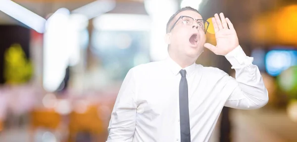 Bussines Mediana Edad Árabe Hombre Con Gafas Sobre Fondo Aislado —  Fotos de Stock