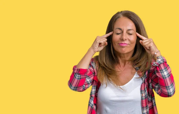 Gülen Çekerek Kulakları Parmaklar Komik Jest Ile Izole Arka Plan — Stok fotoğraf