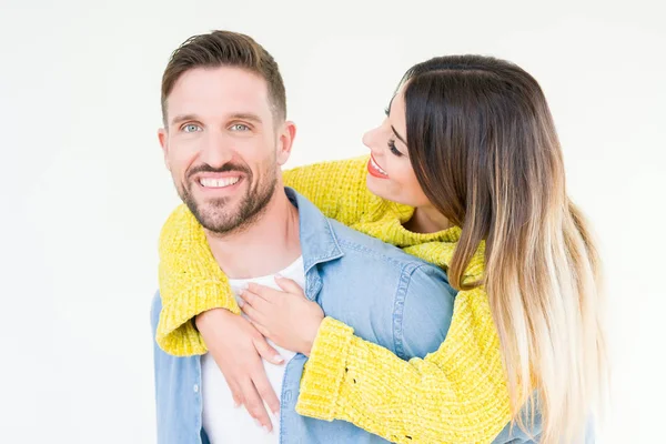 Belo Jovem Casal Apaixonado Beijando Abraçando Outro Relação Romântica — Fotografia de Stock