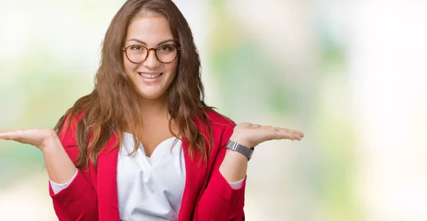 Belle Taille Jeune Femme Affaires Portant Une Veste Élégante Des — Photo