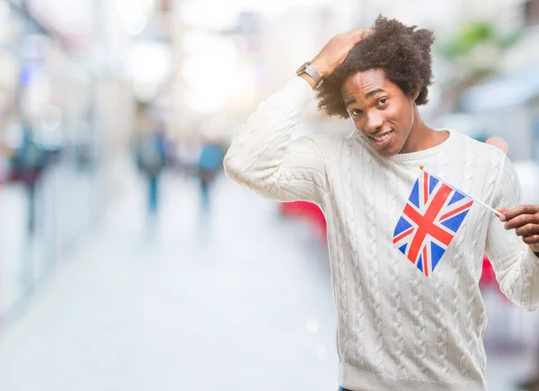 Drapeau Afro Américain Royaume Uni Sur Fond Isolé Souligné Avec — Photo